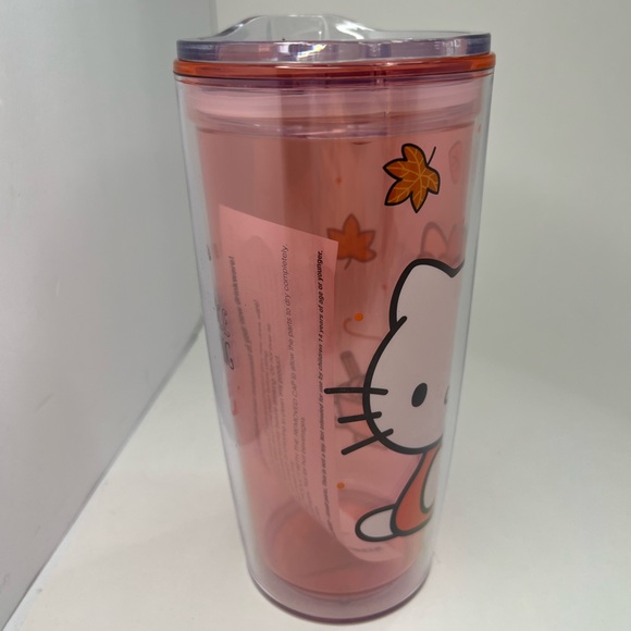 Hello Kitty Fall Pumpkin Spice Plastic Tumbler Cup Autumn - Picture 4 of 4